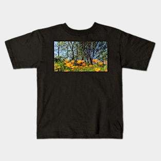 California Poppies Kids T-Shirt